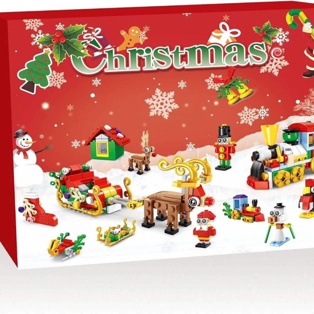 Christmas Tree Advent Calendar Building Blocks – 24-Day DIY Countdown STEM Toy